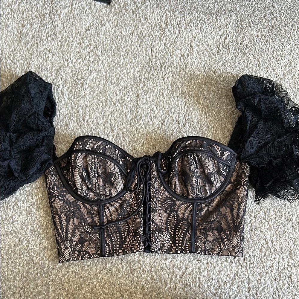 Black Lace Bustier